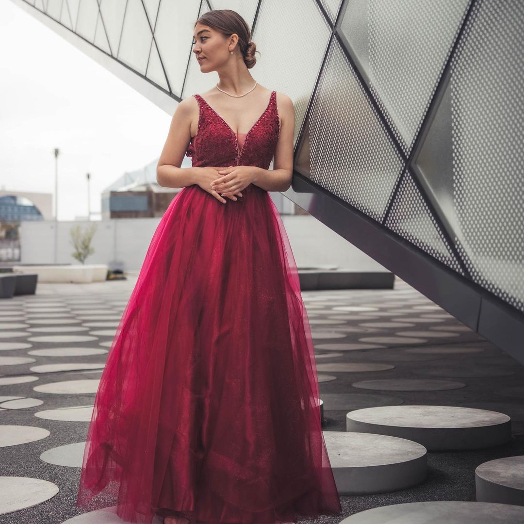 A-line Straps Sleeveless Floor-length Tulle Cocktail Party Dress With Lace 3