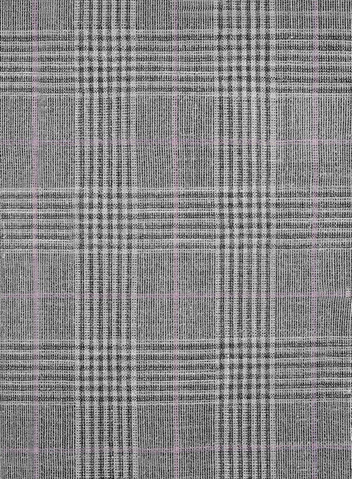 Grey Linen Wedding Men Suits 4