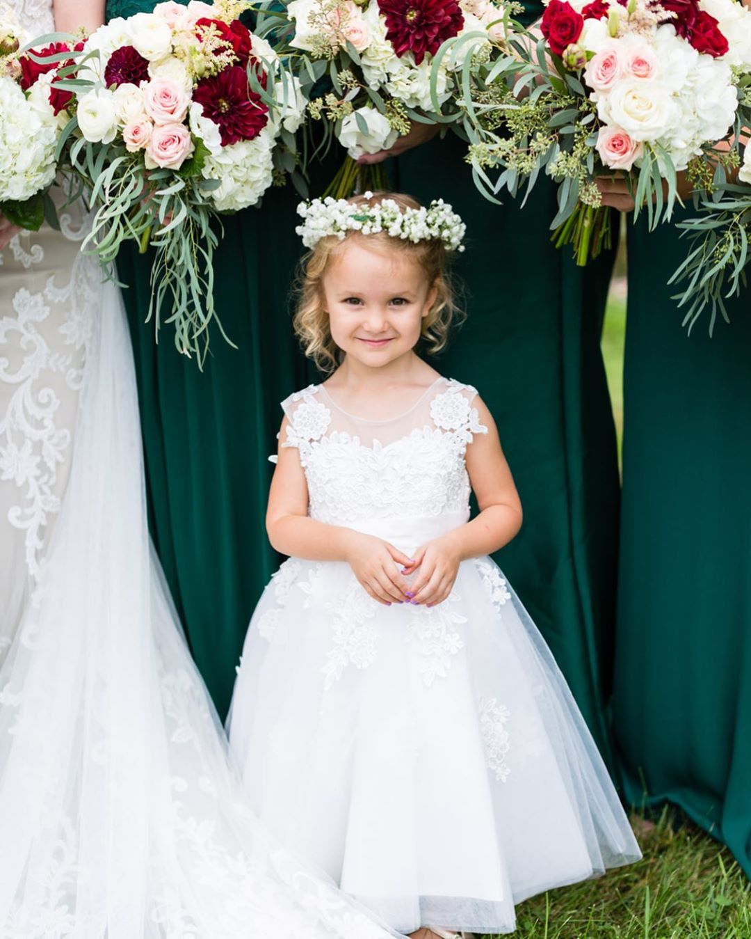 A-line Jewel Neck Sleeveless Lace Flower Girl Dress With Lace 2