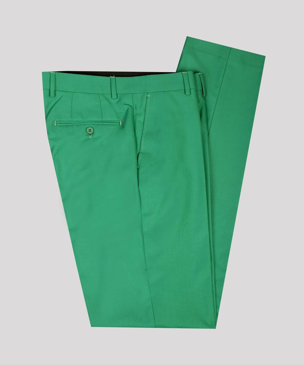 Green Slim Fit Prom Men Suit with Peaked Lapel 6