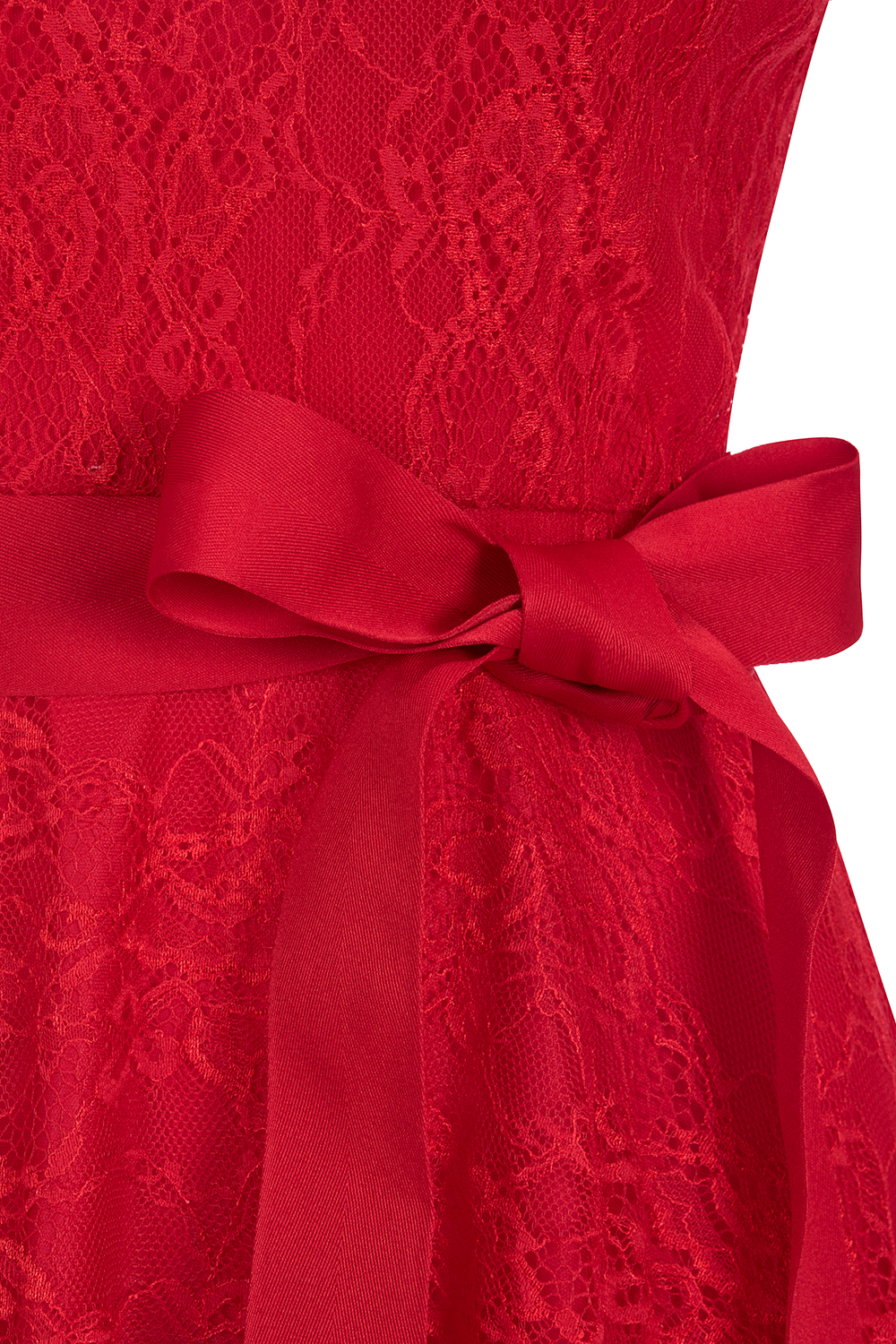 A-line V-neck Short Sleeves Mini Lace Bridesmaid Attire With Ribbons 16