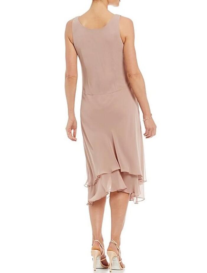 Sequined Shoulder Midi Length Evening Dress with Jacket 4