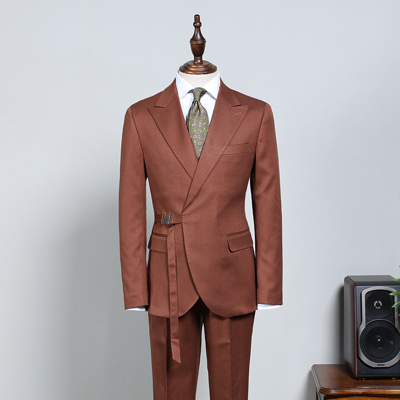 Caramel Slim Fit Business Suit 2