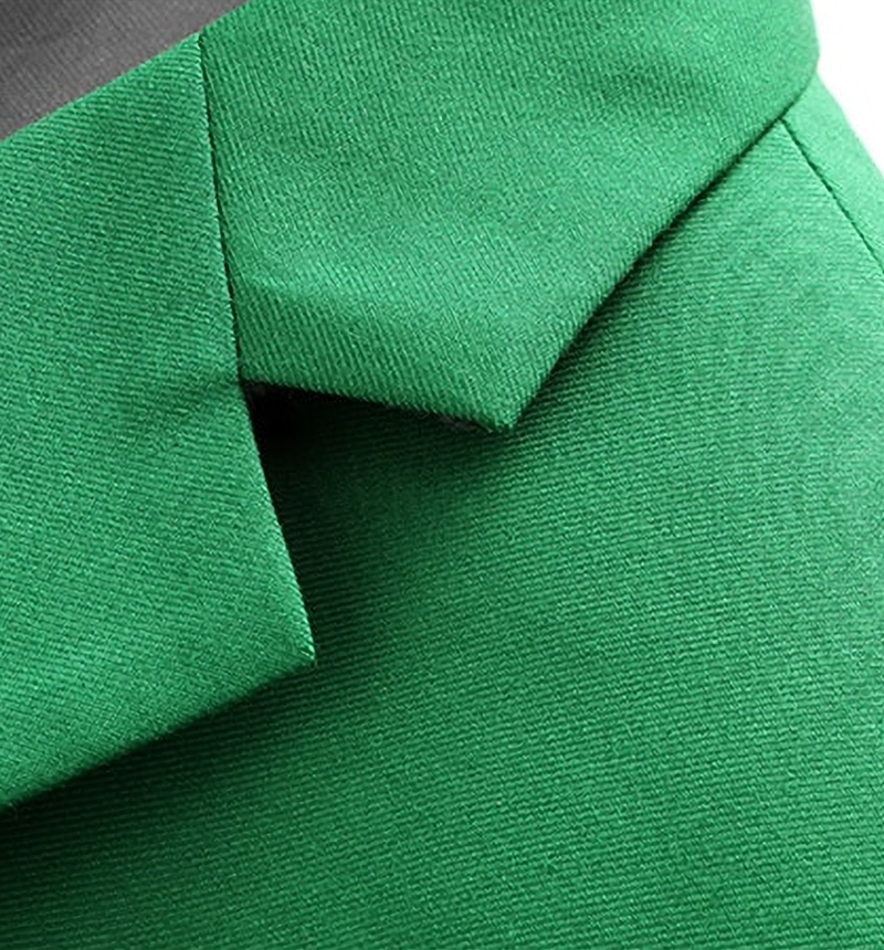 Green Single Breasted Prom Suit with Notched Lapel 4