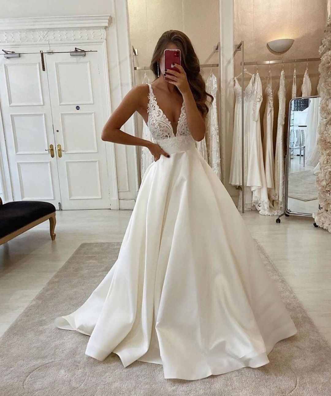 A-line Sleeveless Floor-length Tulle Wedding Gown With Sweep / Brush Train 3