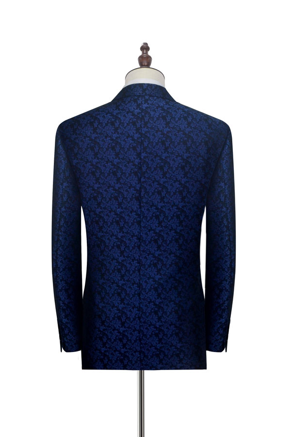 Blue Floral Patter Tuxedos for Wedding 2