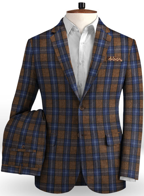 Brown Linen Men Suits 2