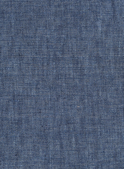 Navy Blue Linen Men Suits 4