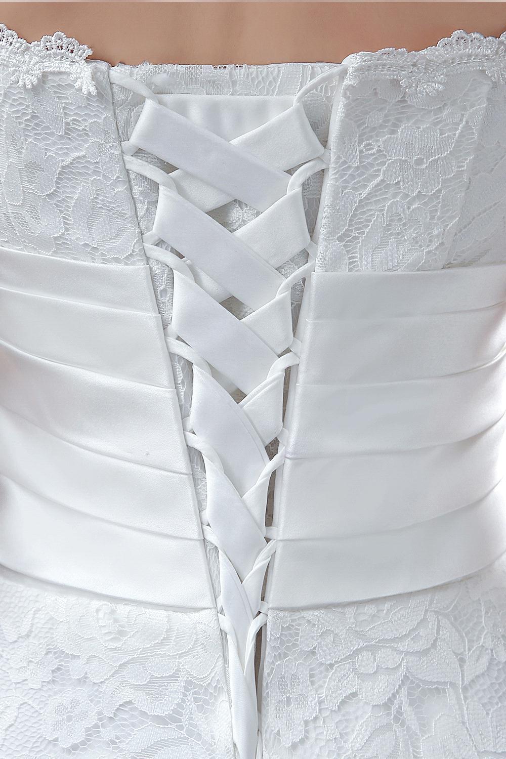 A-line High Neck Sleeveless Sweep / Brush Train Organza Wedding Gown With Beading 6