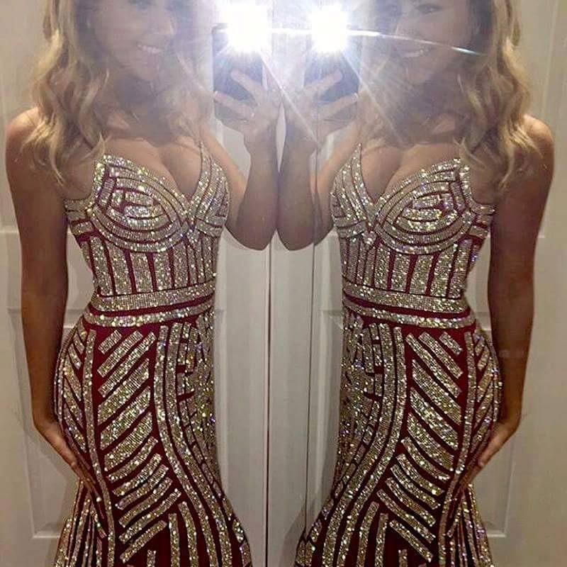 Column Spaghetti Straps Sleeveless Sweep / Brush Train Homecoming Dress With Beading 5