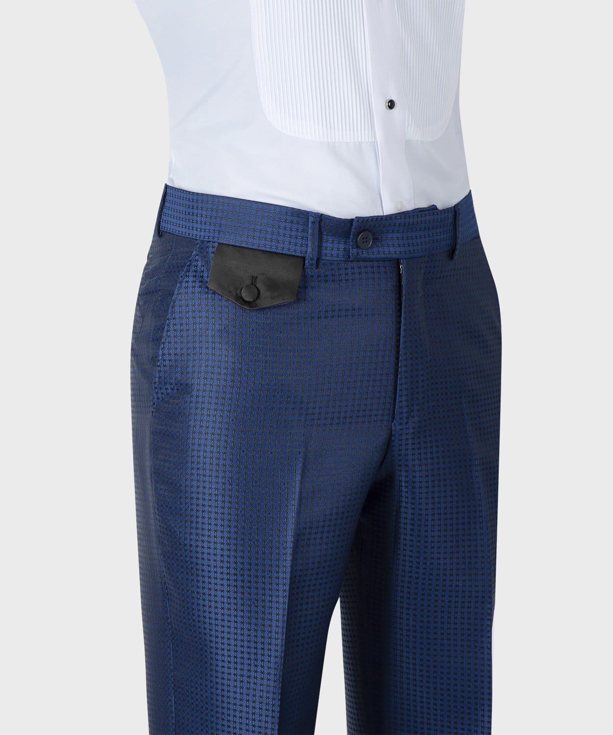 Navy Double Breasted Shawl Lapel Wedding Suit 4
