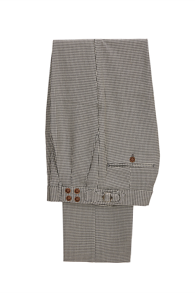 Light Khaki 3 Piece Notch Lapel Men's Suit 4