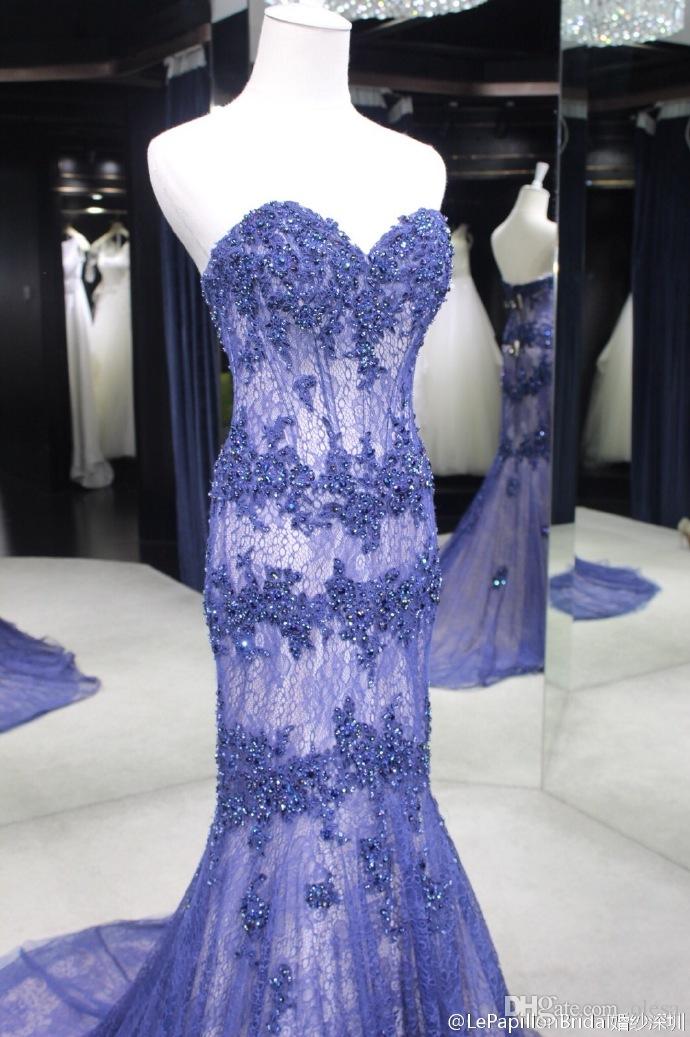 Mermaid Sweetheart Neck Sleeveless Court Train Evening Dress With Beading 2