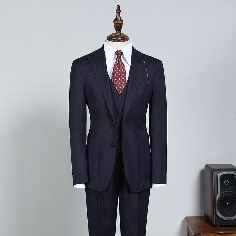 Navy Blue Slim Fit Business Suit 2