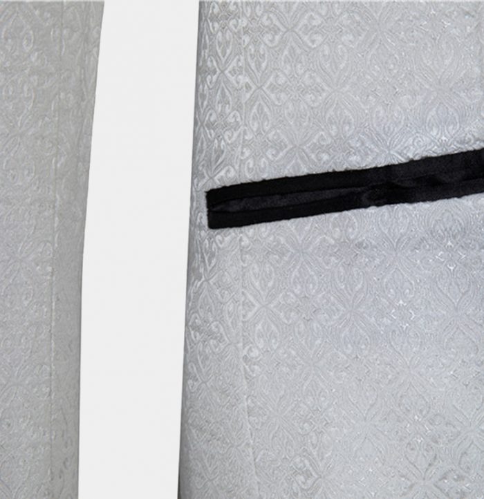 White  Dinner Tuxedo with Floral Print 4