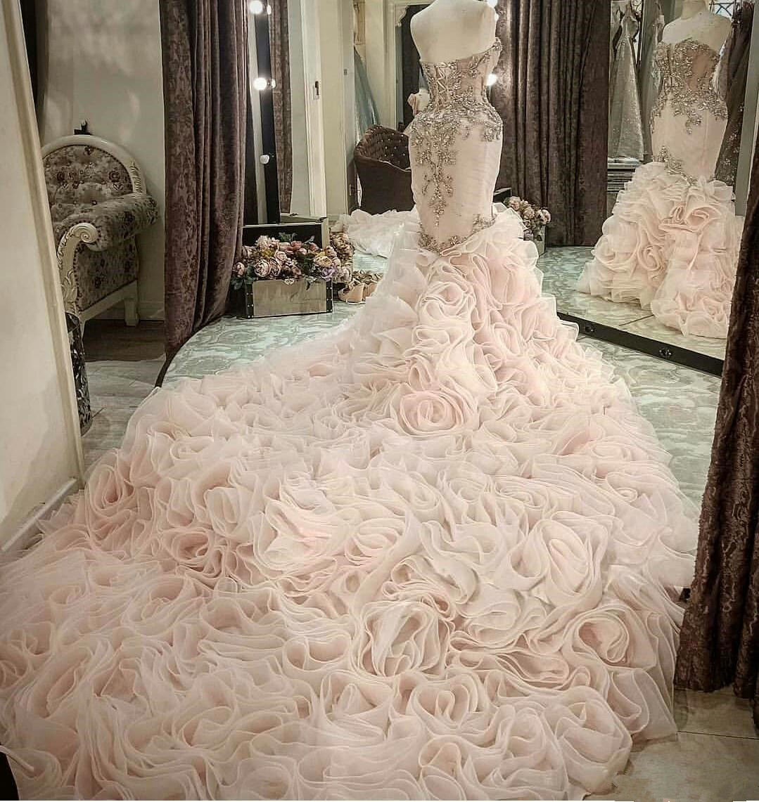 Ball Gown Sweetheart Neck Sleeveless Cathedral Train Taffeta Wedding Gown With Beading 4