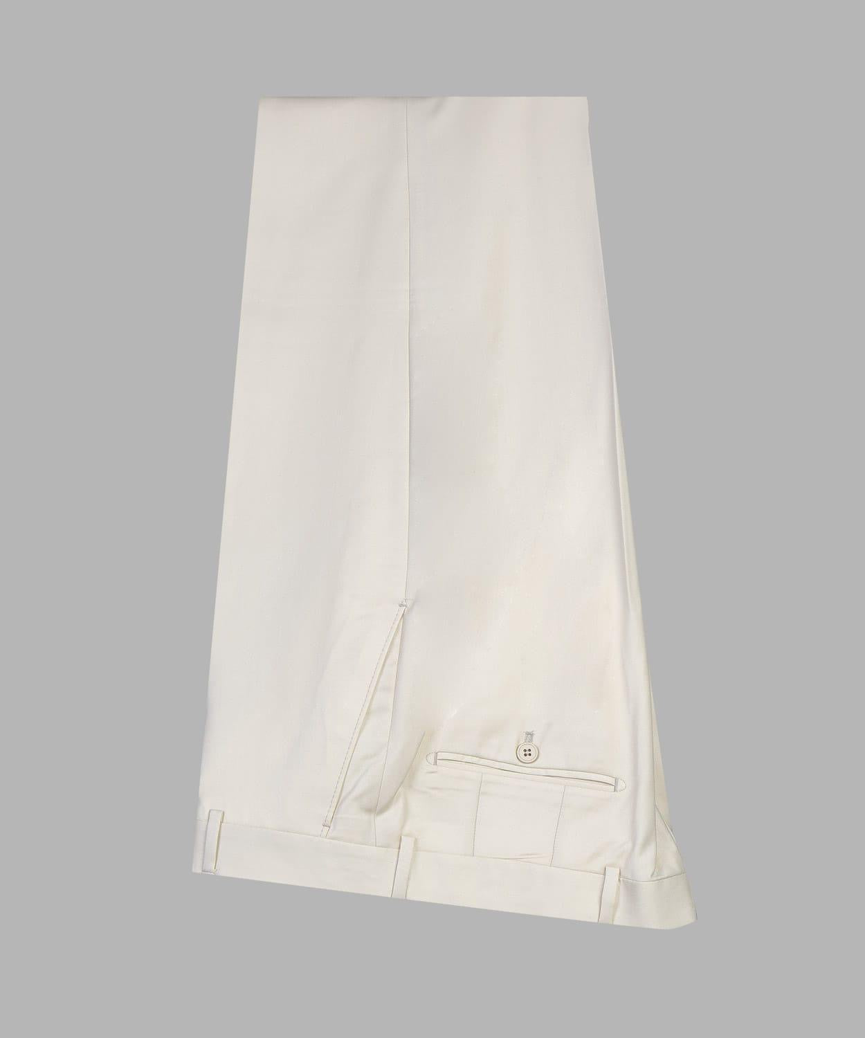 Creamy White Double Breasted Men Suit with Peaked Lapel 5