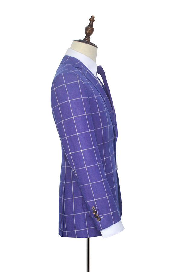 Purple Single Breasted Mens Suits for Formal with Notch Lapel 5