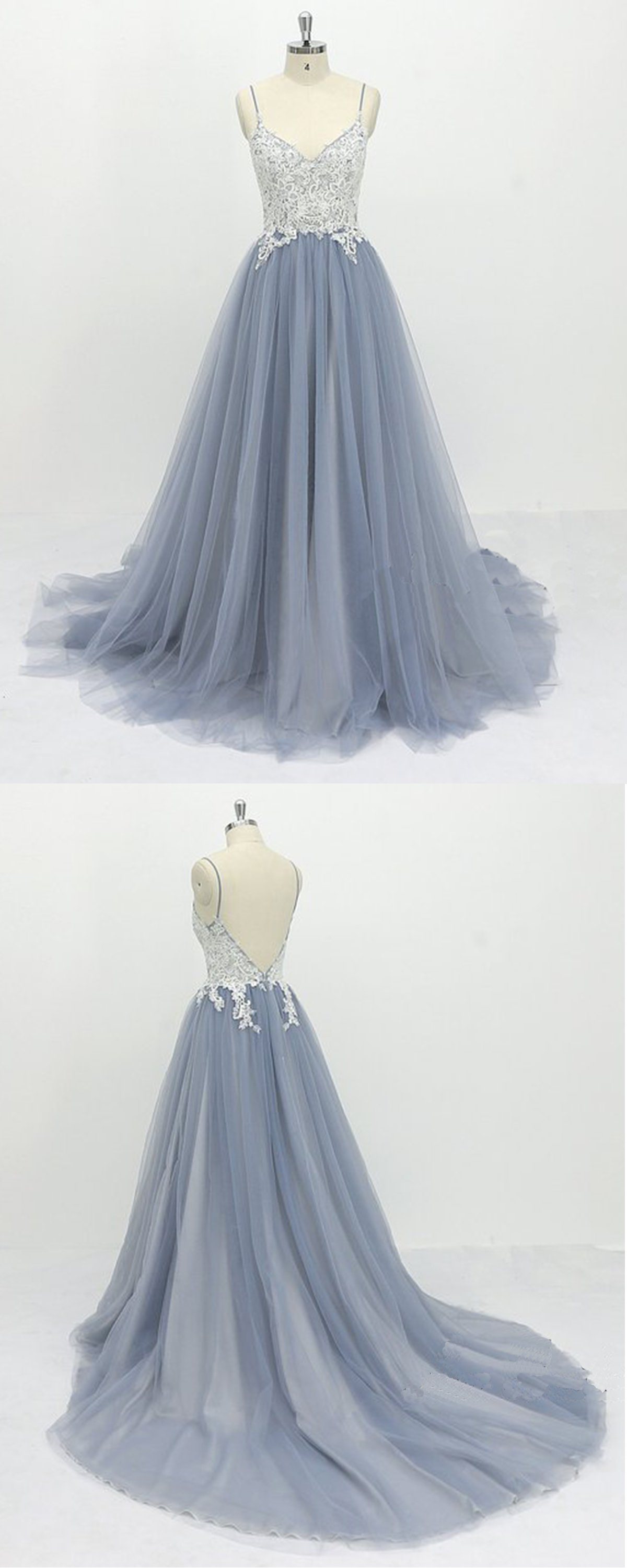 A-line Sweetheart Neck Sleeveless Floor-length Tulle Bridal Attire With Lace 4