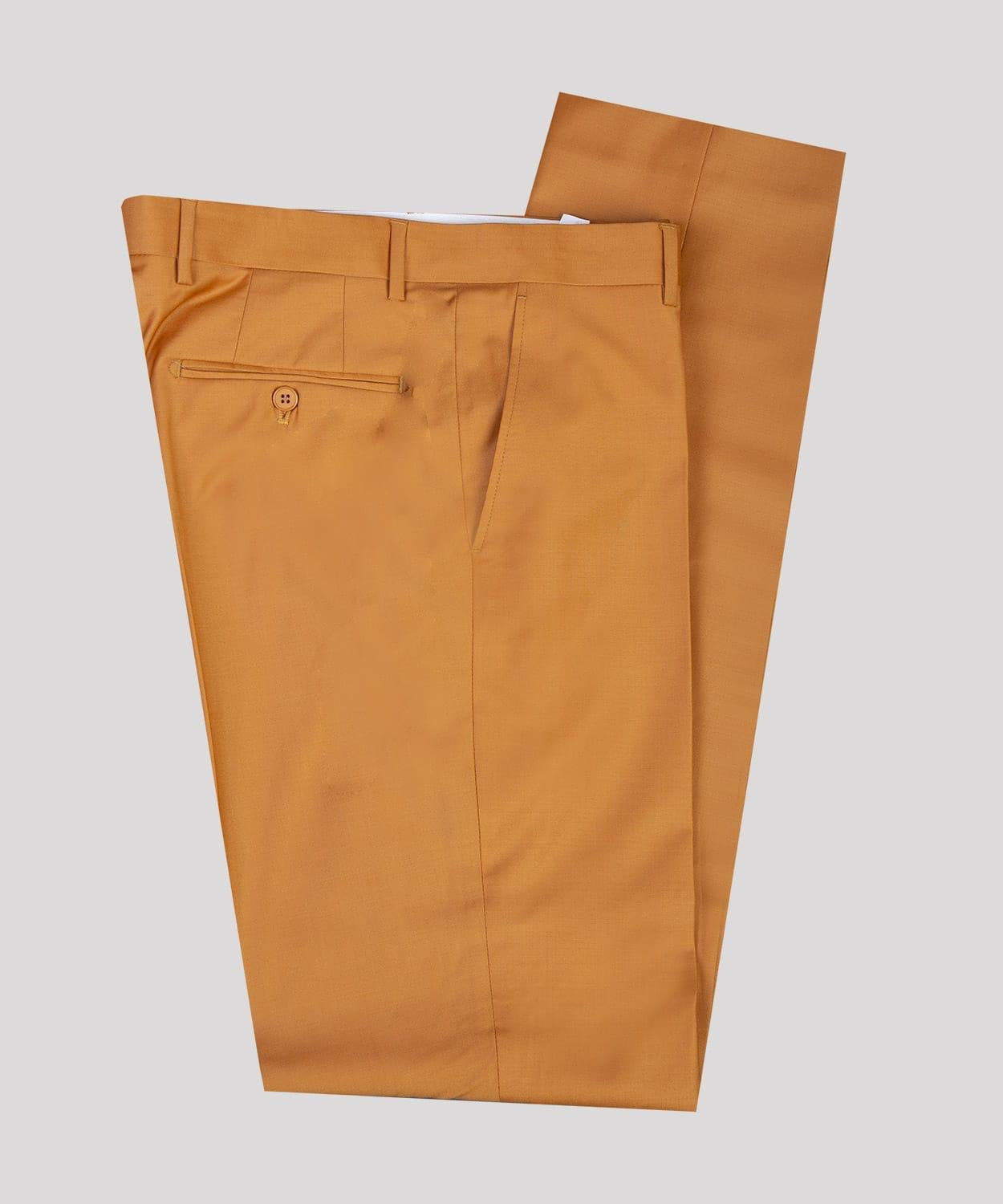 Dark Yellow Three Pieces  Men Suit with Peaked Lapel 6