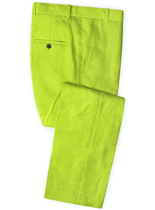 Lime Green Notched Lapel Prom Suits 3