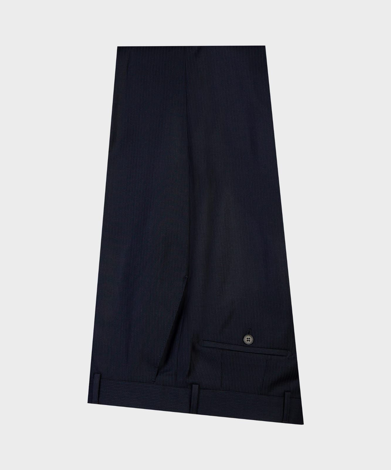 Black Stripe Two Pieces Men Suit with Peaked Lapel 5