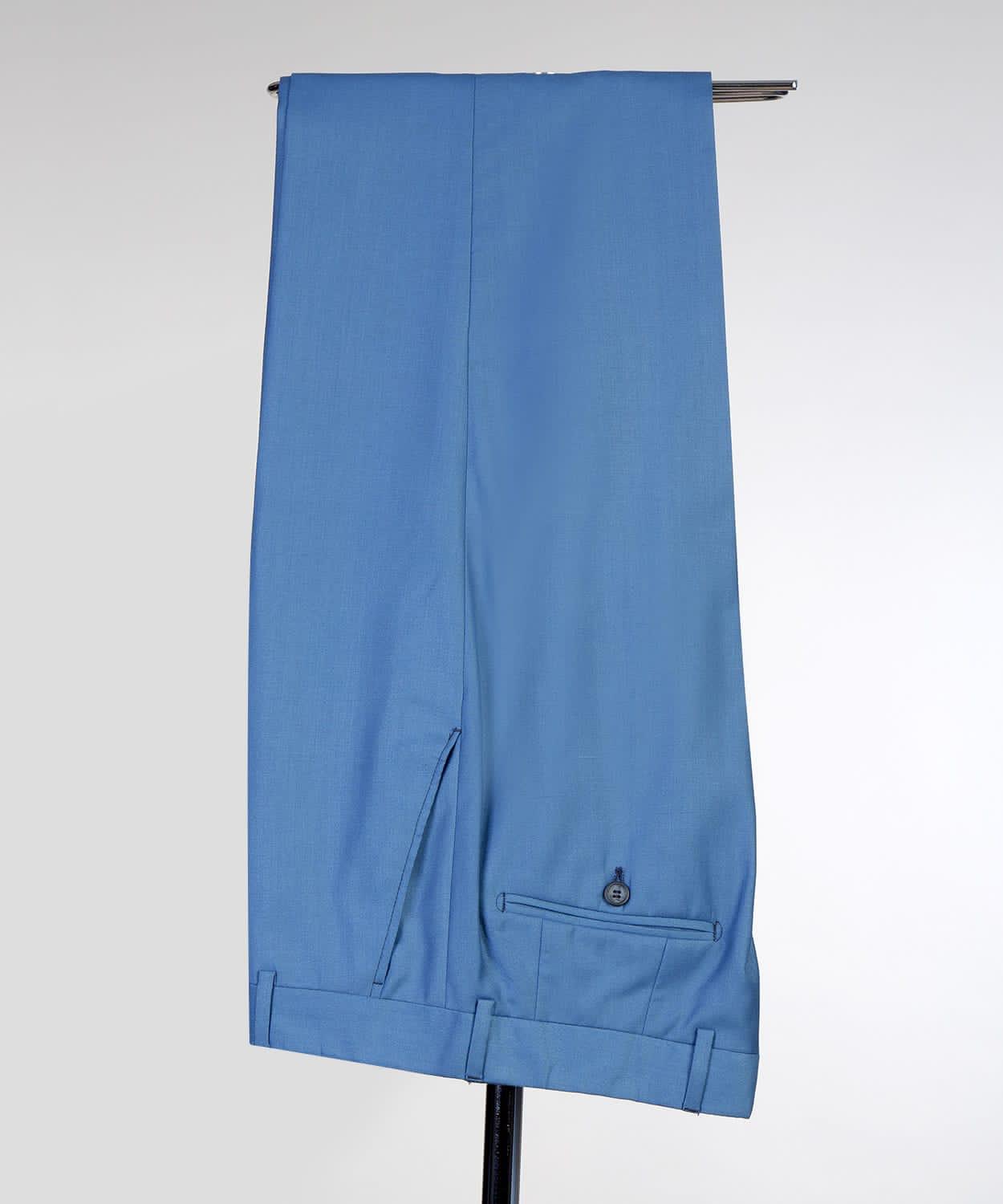 Blue Two Pieces Prom Men Suit with Notched Lapel 4