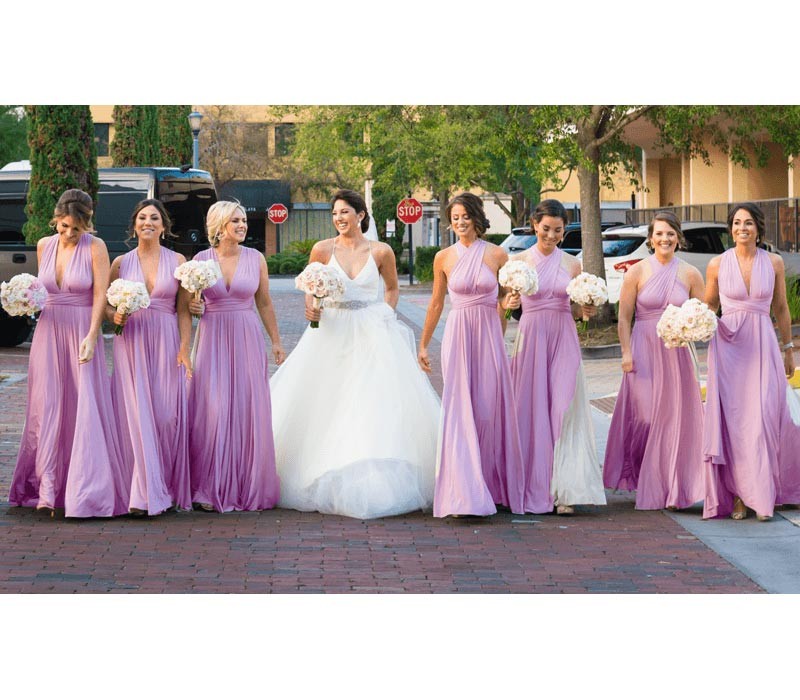 A-line Sleeveless Floor-length Bridesmaid Dress 5