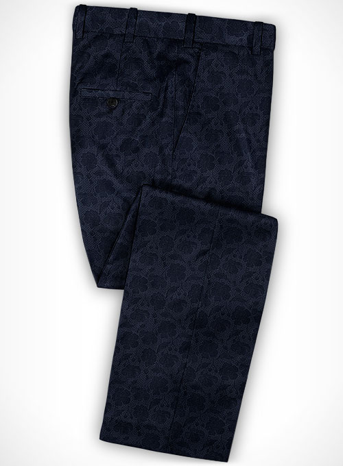 Black Jacquard Prom Men Suits 3