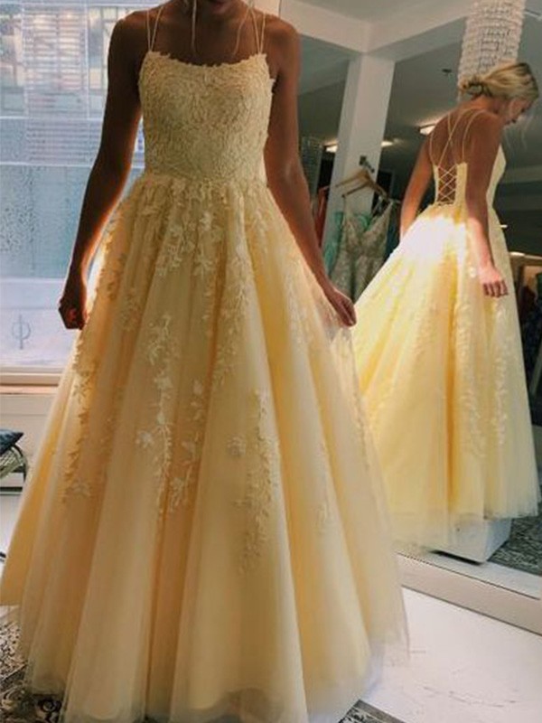 A-line Straps Sweetheart Neck Sleeveless Sweep / Brush Train Lace Evening Dress With Beading 2
