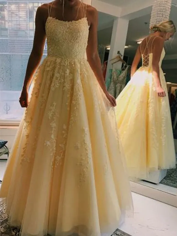 A-line Straps Sweetheart Neck Sleeveless Sweep / Brush Train Lace Evening Dress With Beading 2