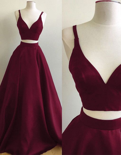 A-line Straps Sleeveless Prom Dress With Sweep / Brush Train 2