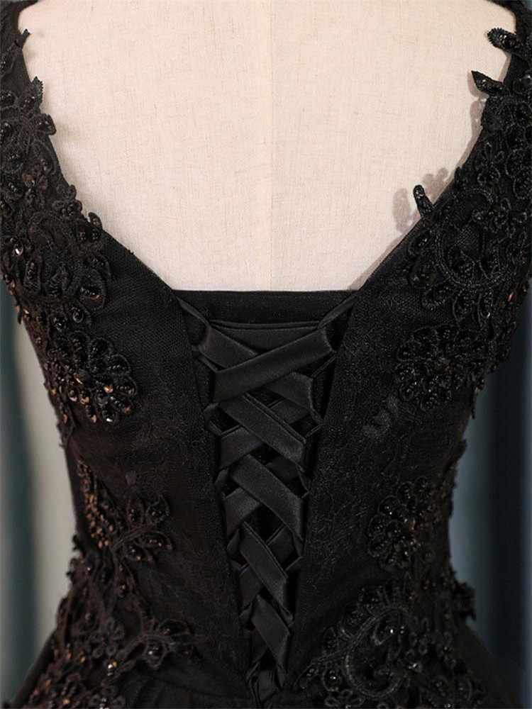 A-line V-neck Sleeveless Mini Tulle Homecoming Dress With Flower(s) 4