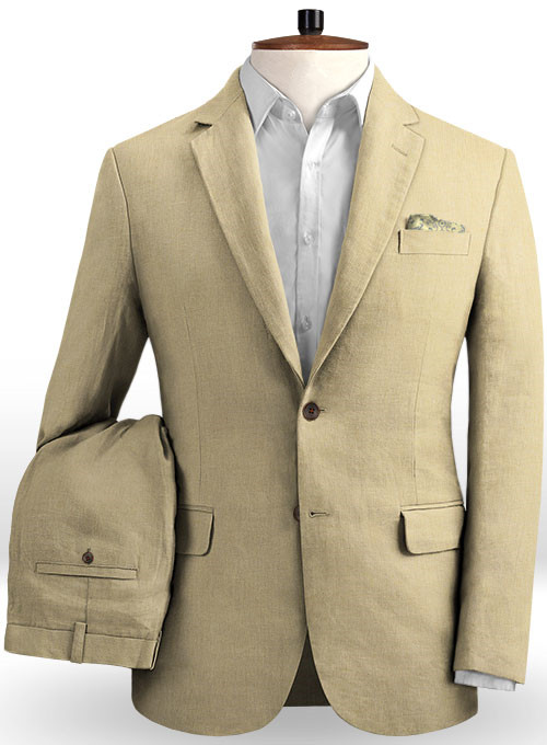 Champagne Linen Men Suits 2