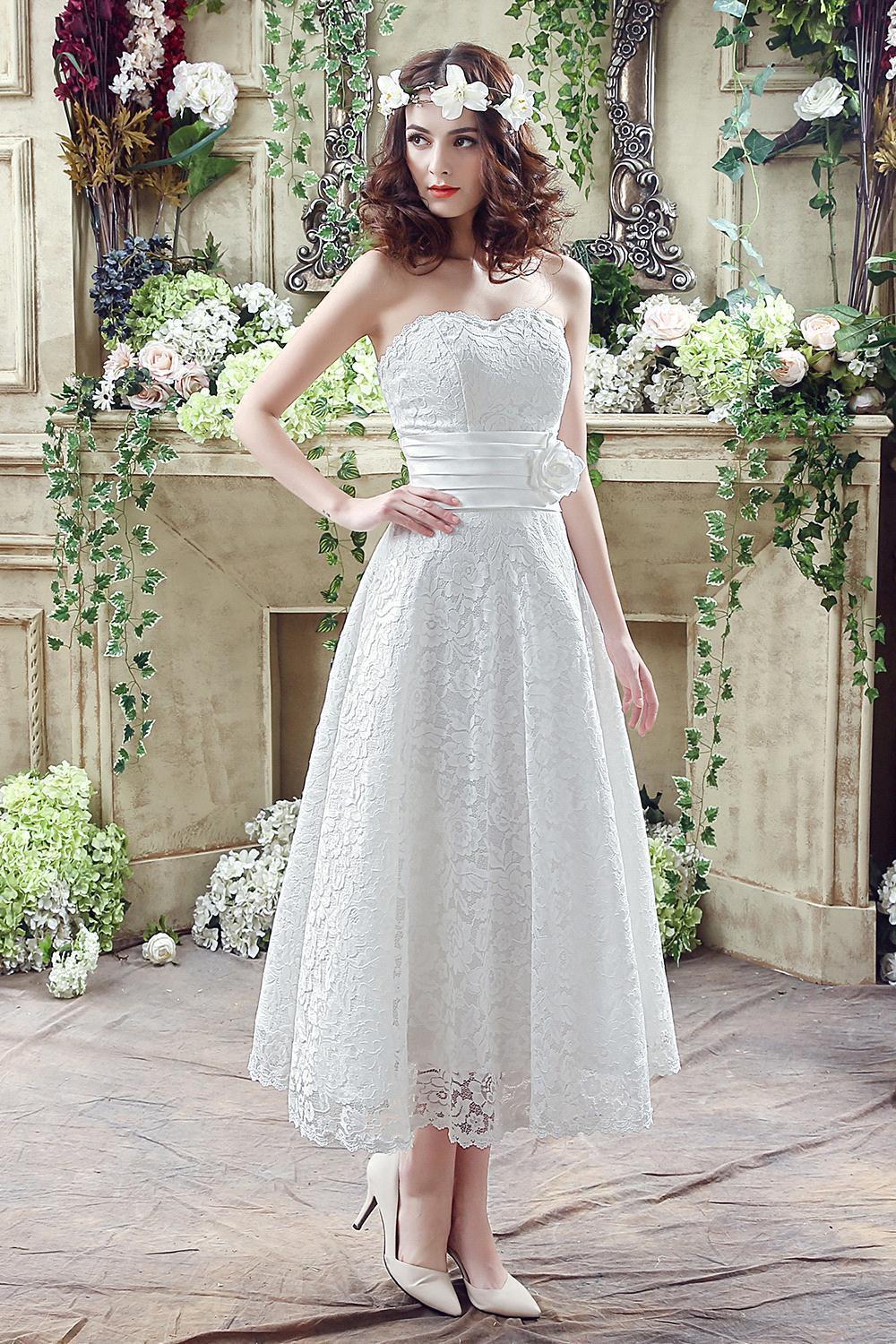 A-line High Neck Sleeveless Sweep / Brush Train Organza Wedding Gown With Beading 3