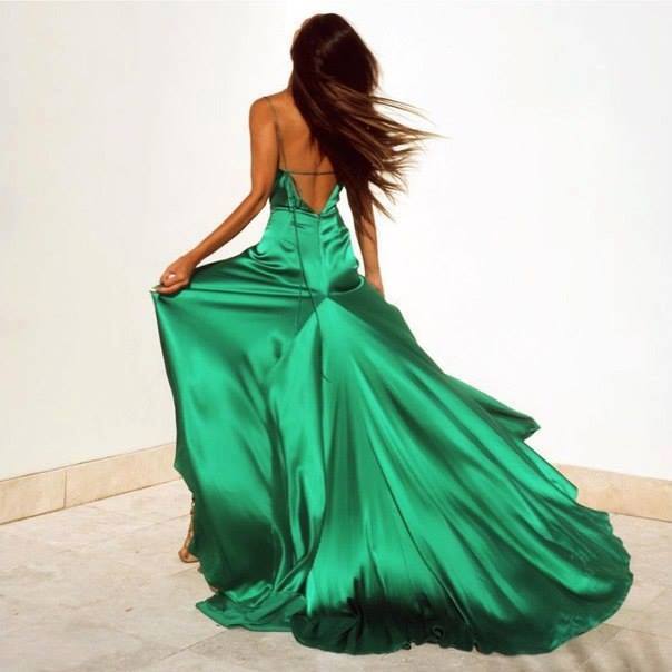A-line Spaghetti Straps Sleeveless Floor-length Evening Dress 2