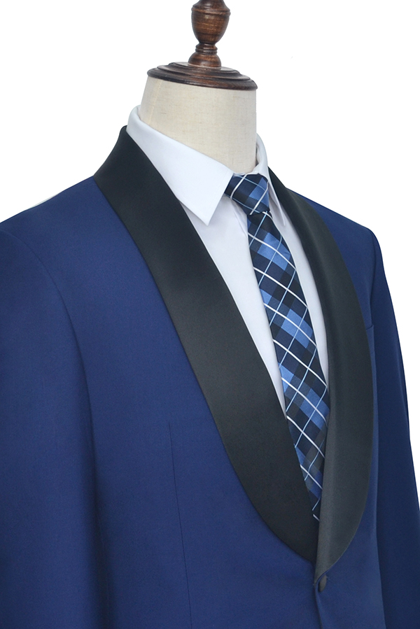 Black Silk Wedding Suits for Men 4