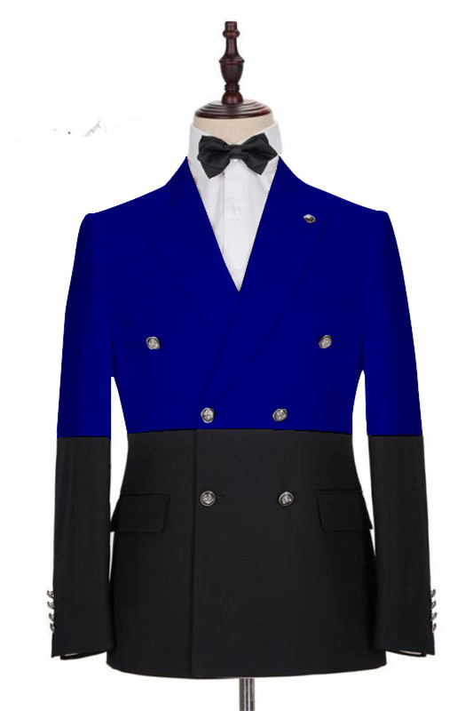 Royal Blue Double Breasted  Men's Suit 1