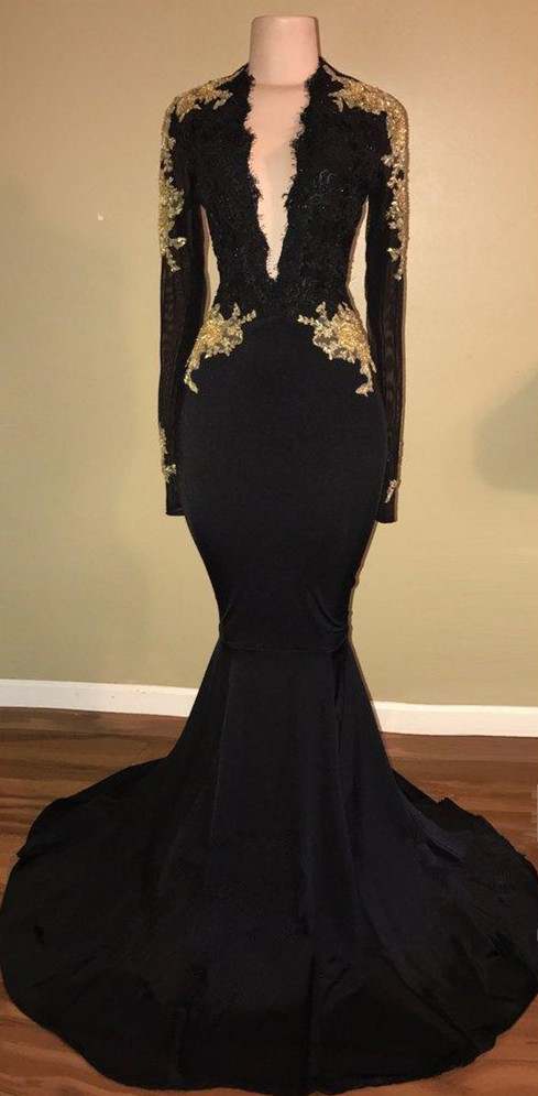 Mermaid V-neck Court Train Evening Dress With Lace 3