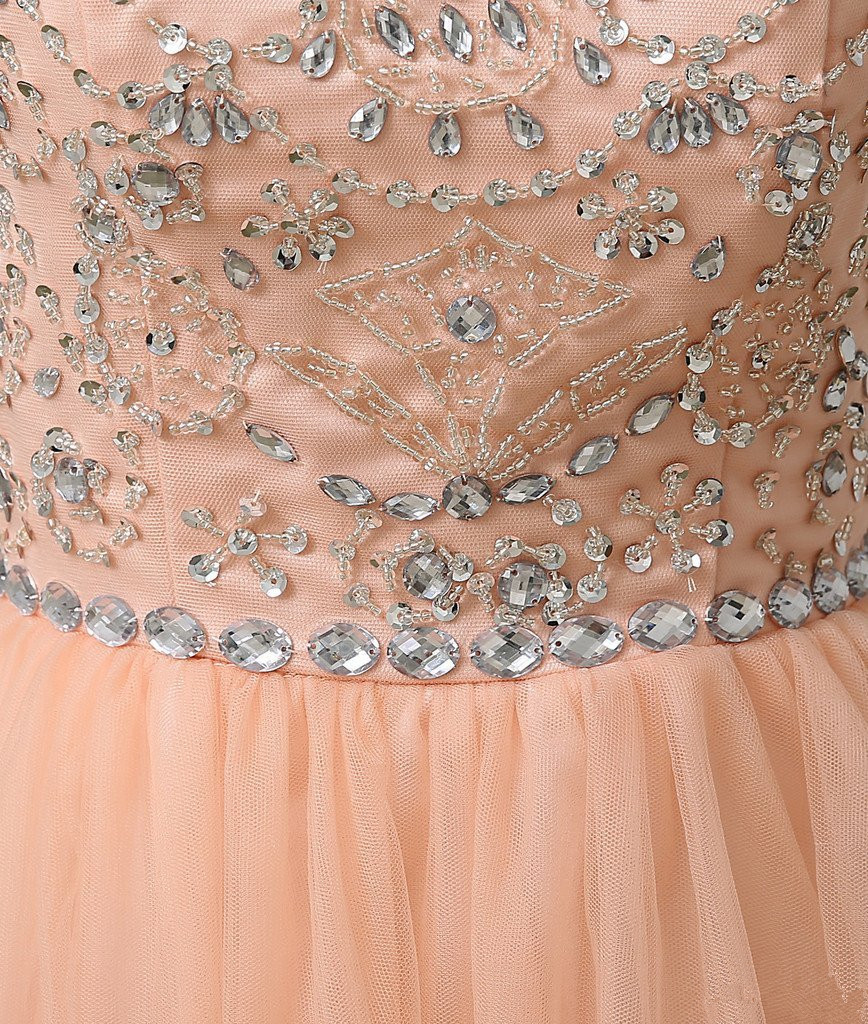 A-line Sleeveless Mini Tulle Homecoming Dress With Beading 4