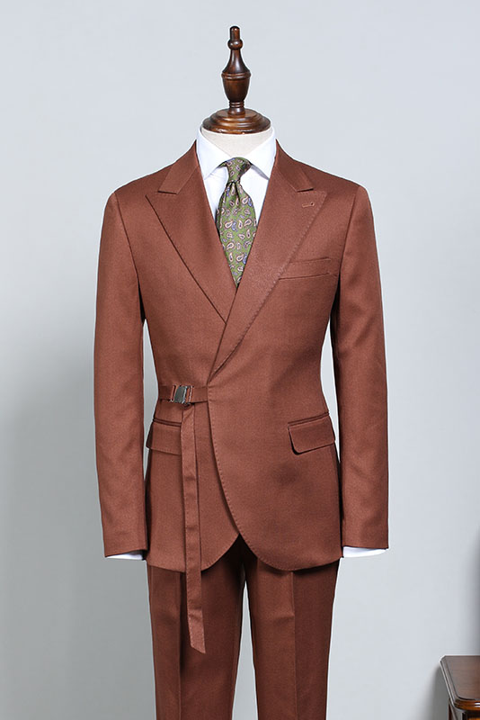 Caramel Slim Fit Business Suit 1