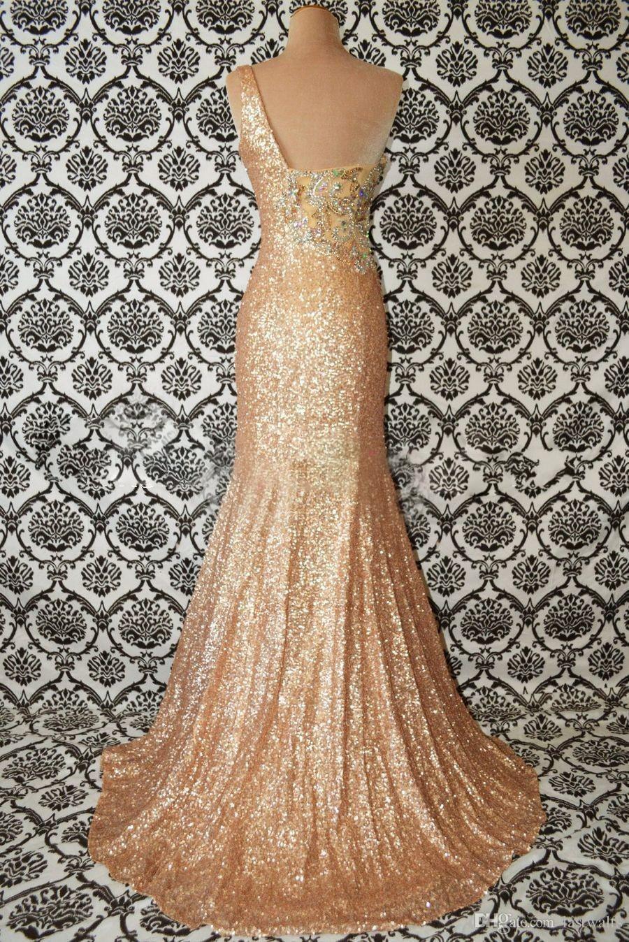 Mermaid One Shoulder Sleeveless Sweep / Brush Train Evening Dress With Rhinestone 2