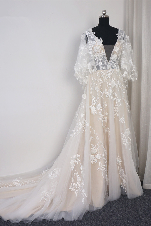 Mermaid Off-the-shoulder Sweetheart Neck Sleeveless Floor-length Tulle Bridal Gown With Appliques 3