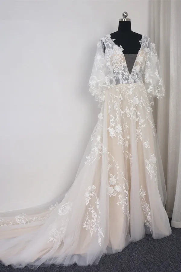 Mermaid Off-the-shoulder Sweetheart Neck Sleeveless Floor-length Tulle Bridal Gown With Appliques 3