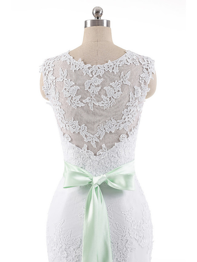 Mermaid Cap Sleeves Court Train Lace Bridal Gown With Lace 8