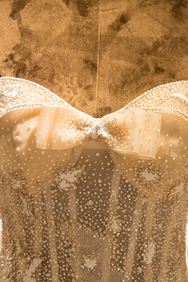 A-line Strapless Sweetheart Neck Cap Sleeves Cathedral Train Tulle Bridal Gown With Lace 7