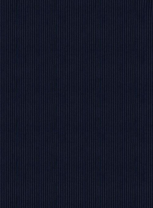 Navy Blue Corduroy Men Suits 4