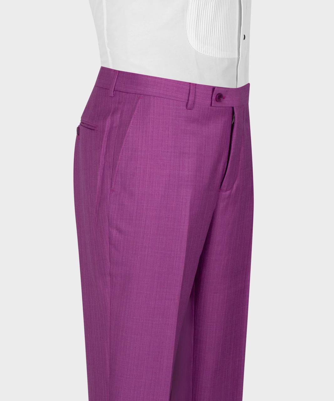 Purple Peaked Lapel Business Men Suit With 3 Pieces 5
