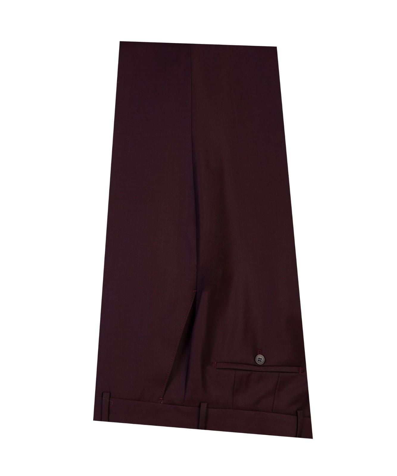 Burgundy Double Breasted Men Suit with Peaked Lapel 5