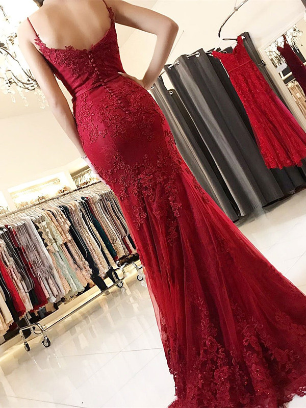 Mermaid Sweetheart Neck Sleeveless Floor-length Evening Dress With Appliques 3